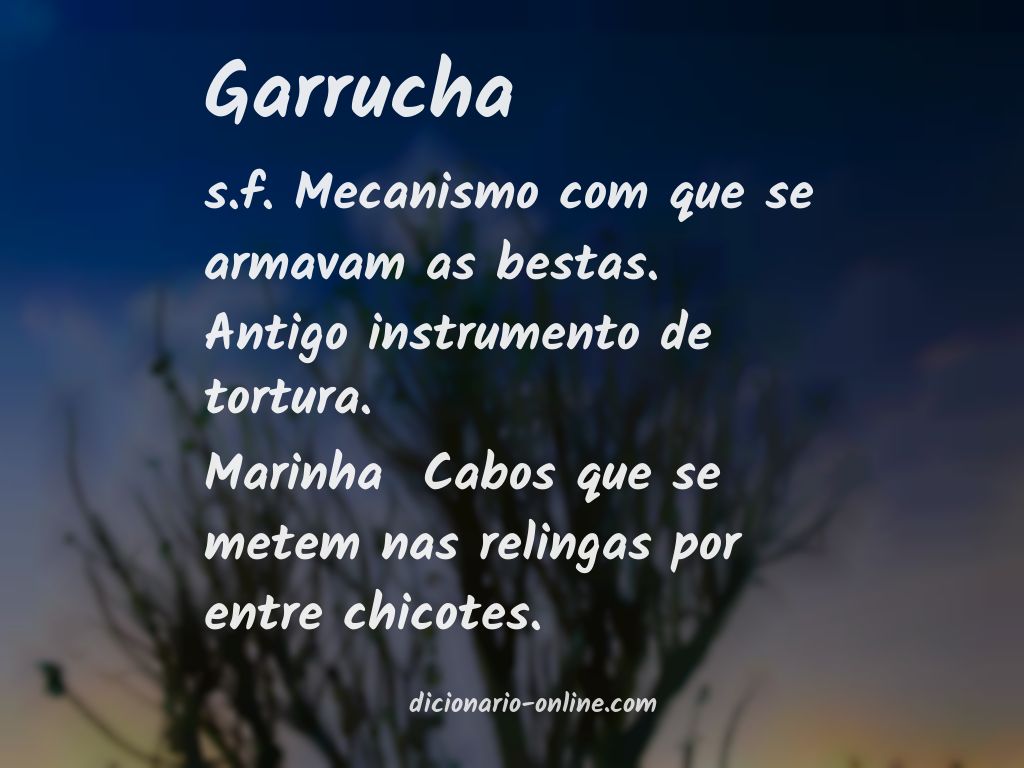 Significado de garrucha