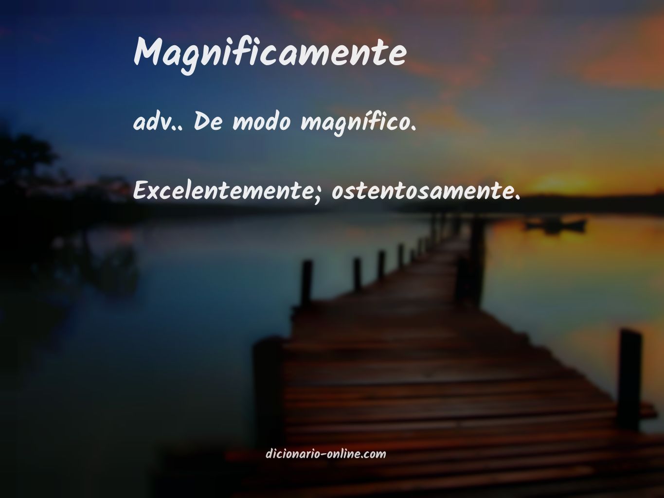 Significado de magnificamente