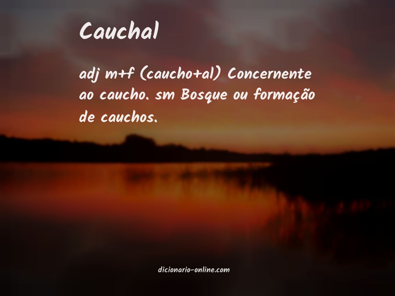 Significado de cauchal