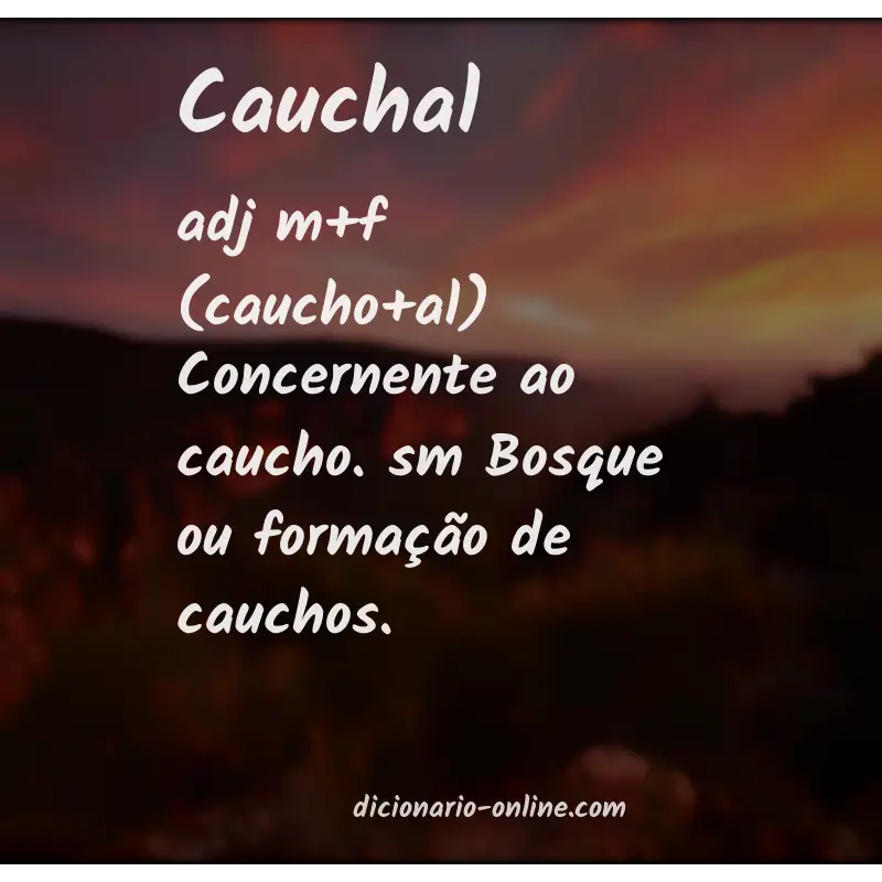 Significado de cauchal