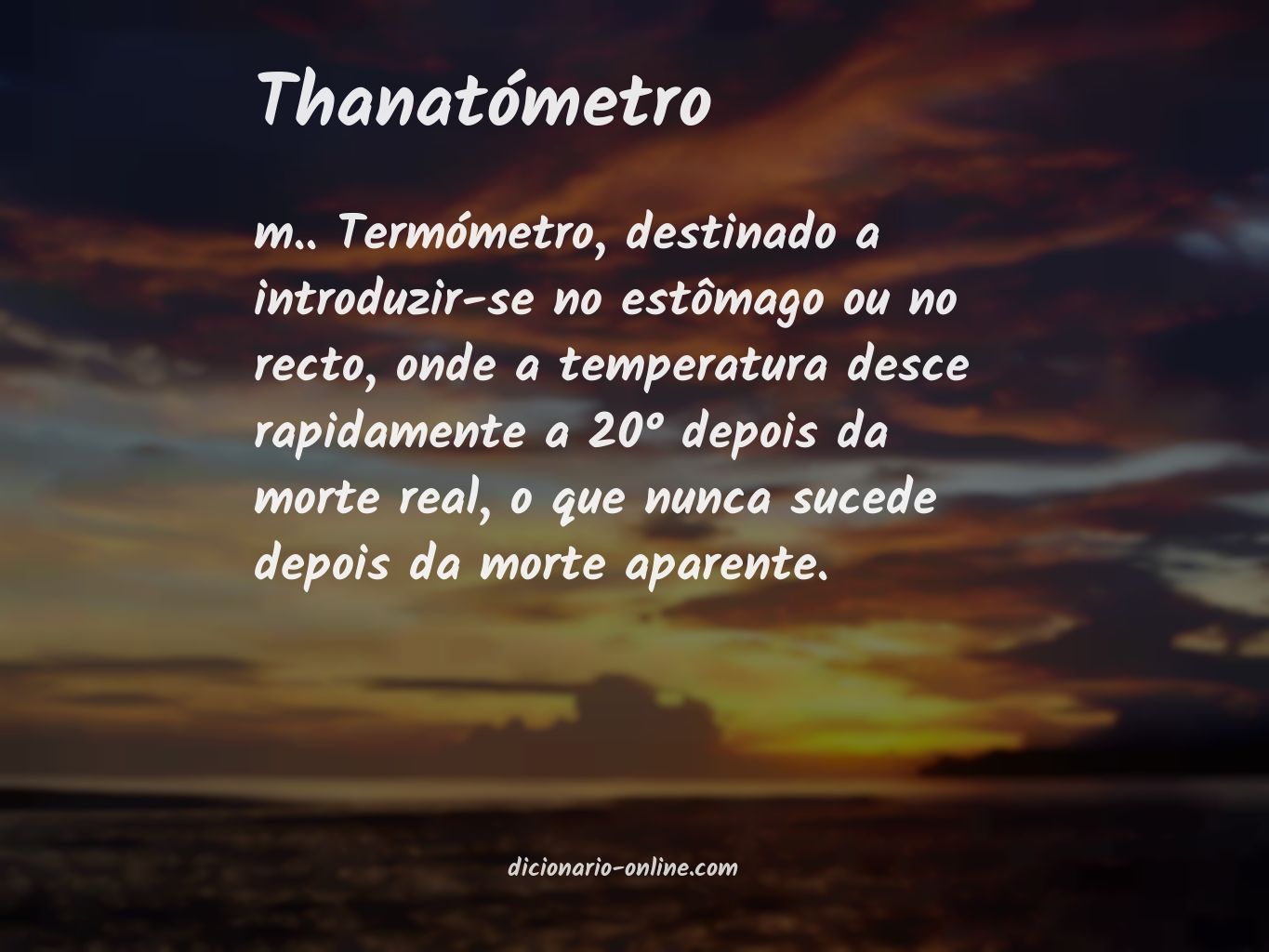 Significado de thanatómetro