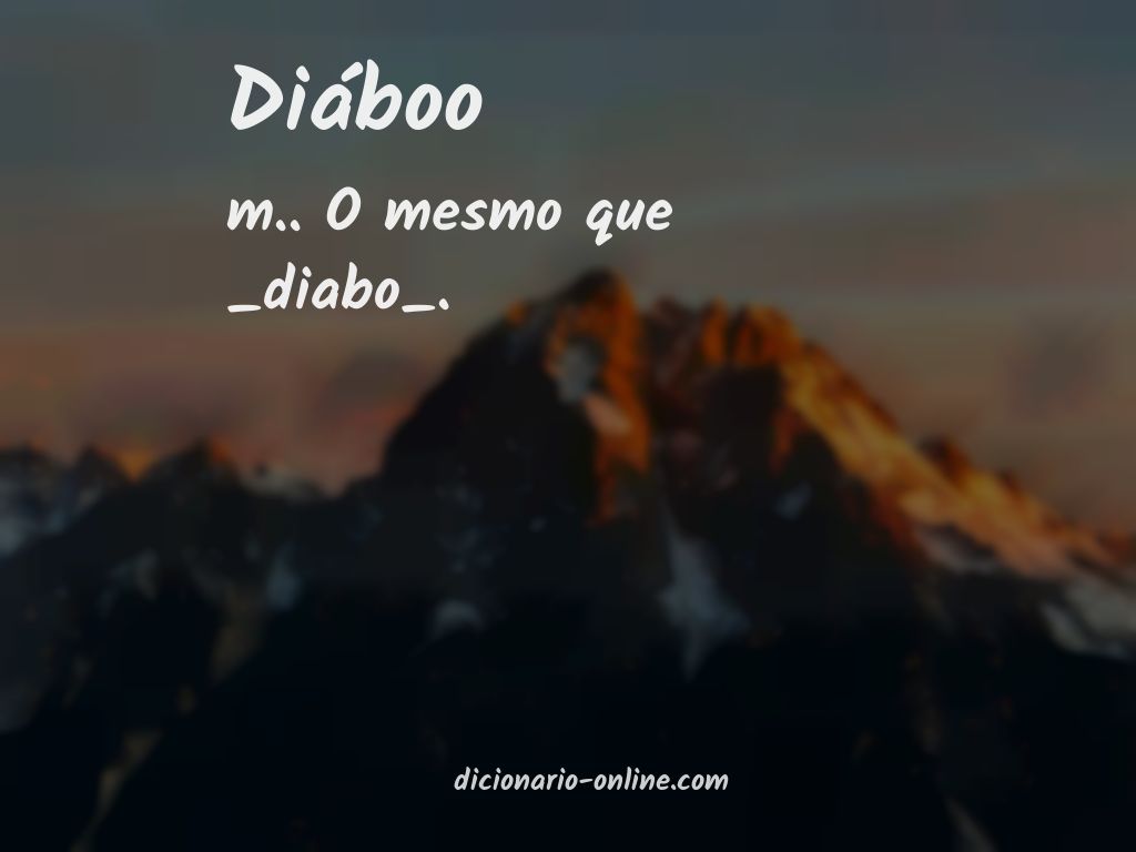 Significado de diáboo