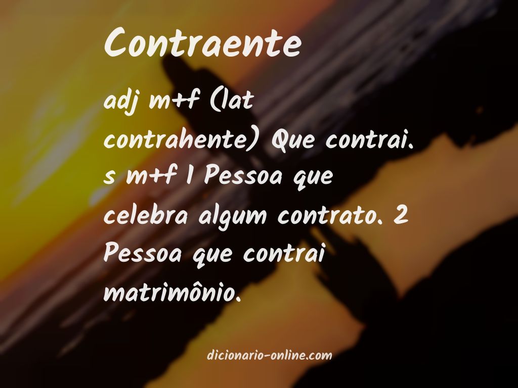 Significado de contraente