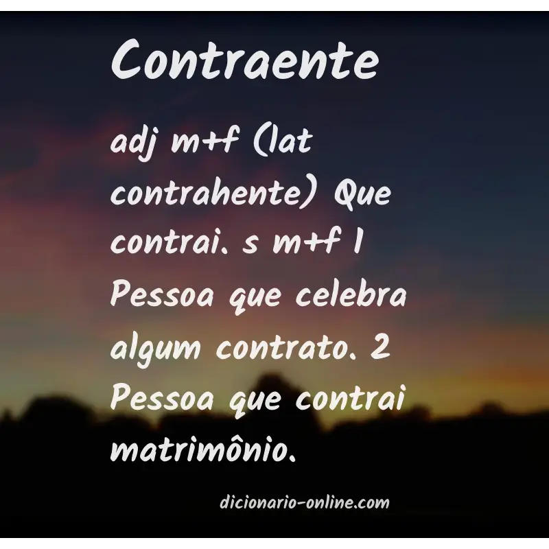 Significado de contraente