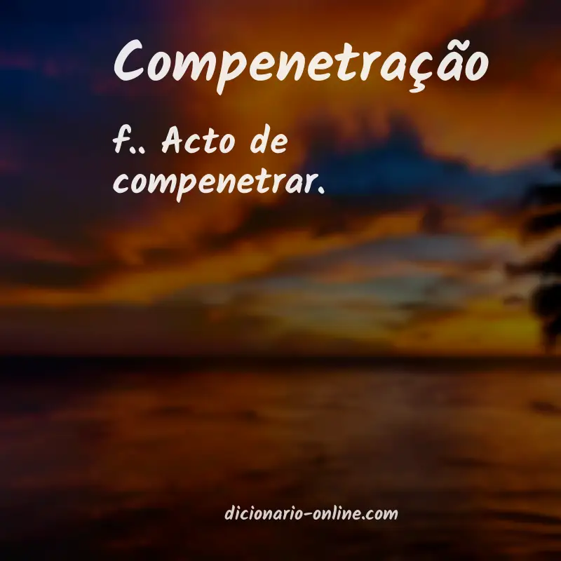 Significado de compenetração