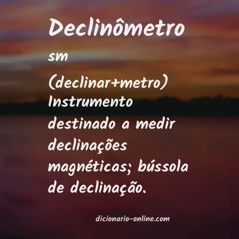 Significado de declinômetro