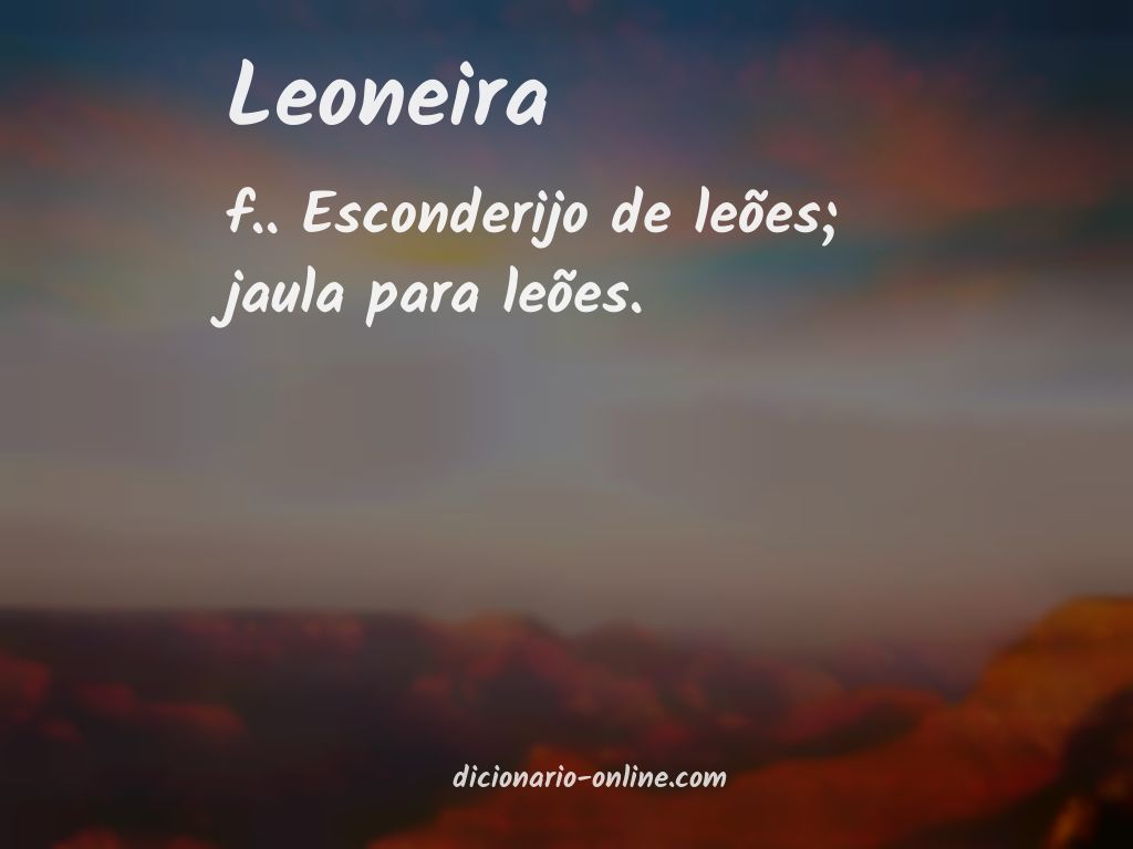 Significado de leoneira