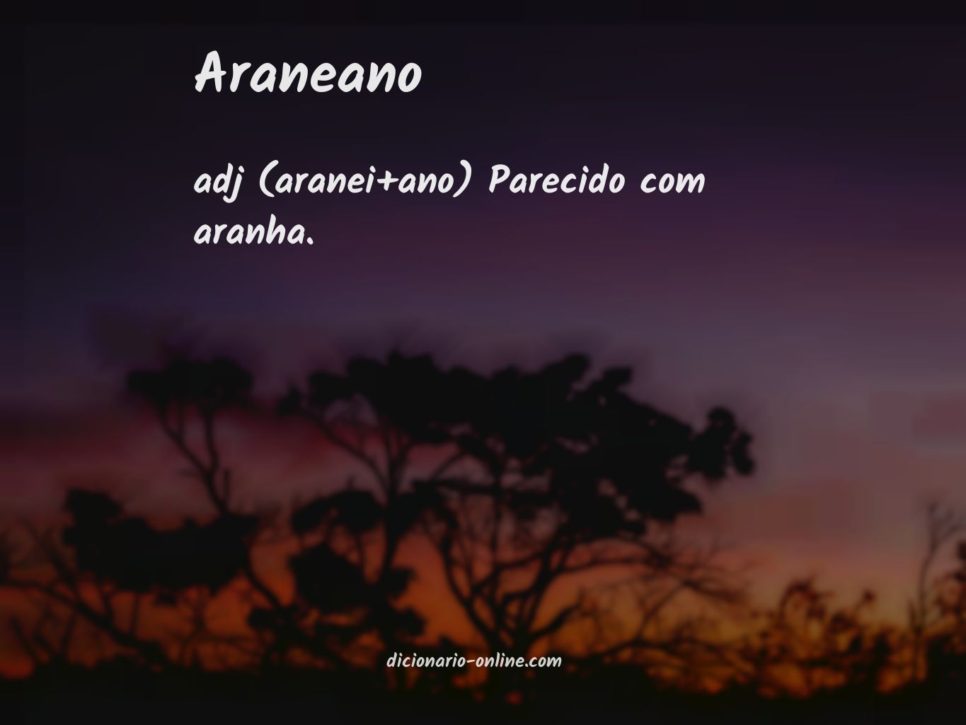 Significado de araneano