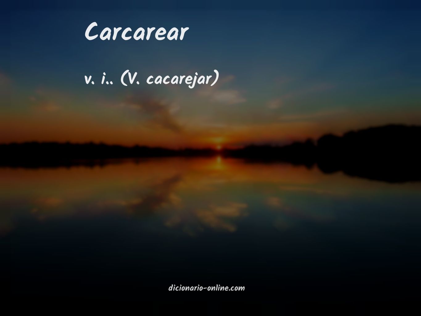 Significado de carcarear