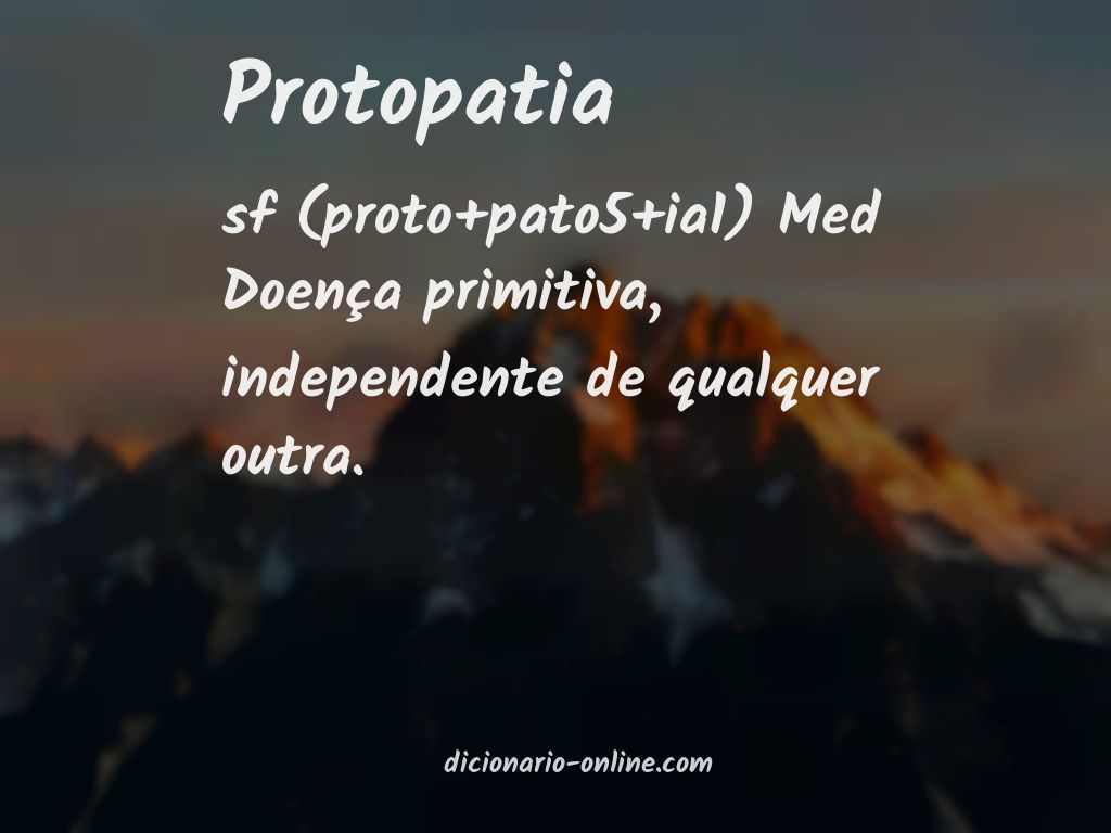 Significado de protopatia