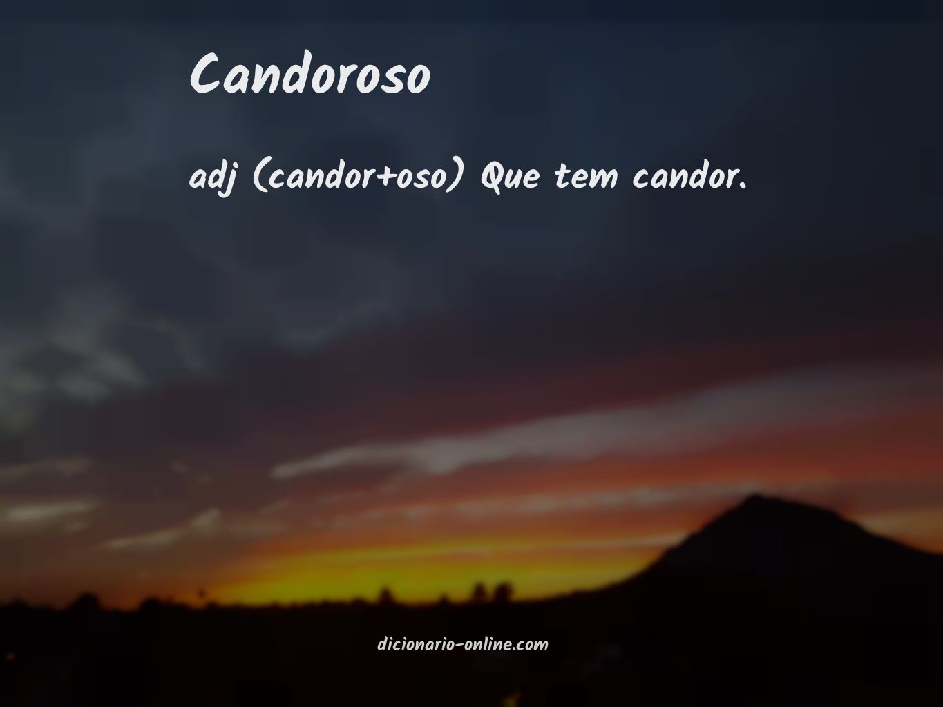 Significado de candoroso