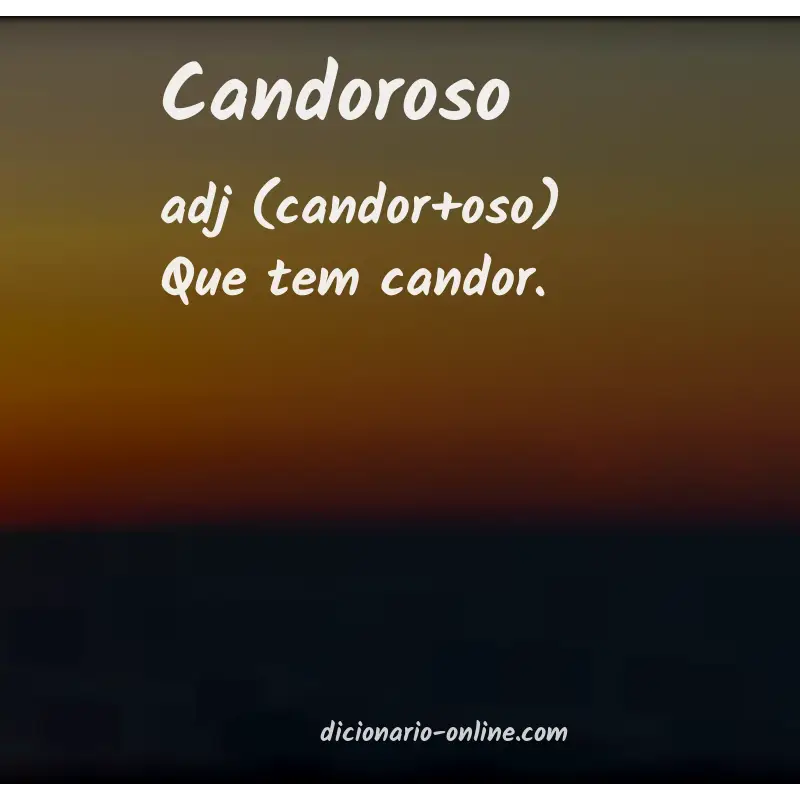 Significado de candoroso