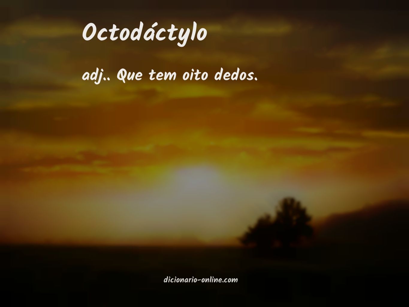 Significado de octodáctylo