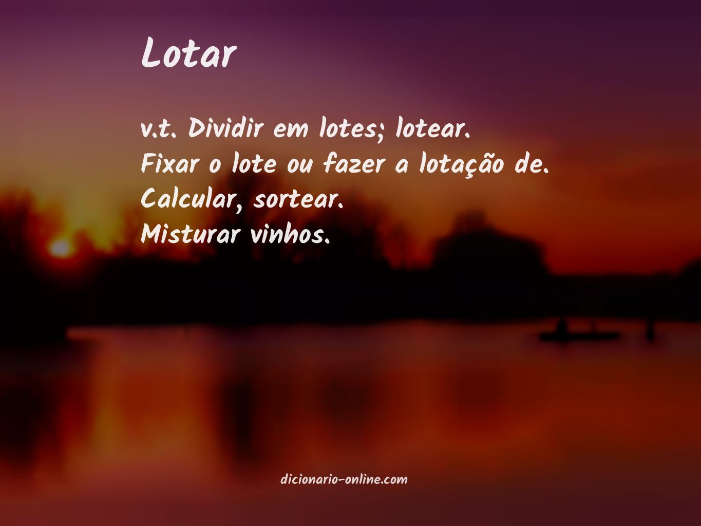 Significado de lotar