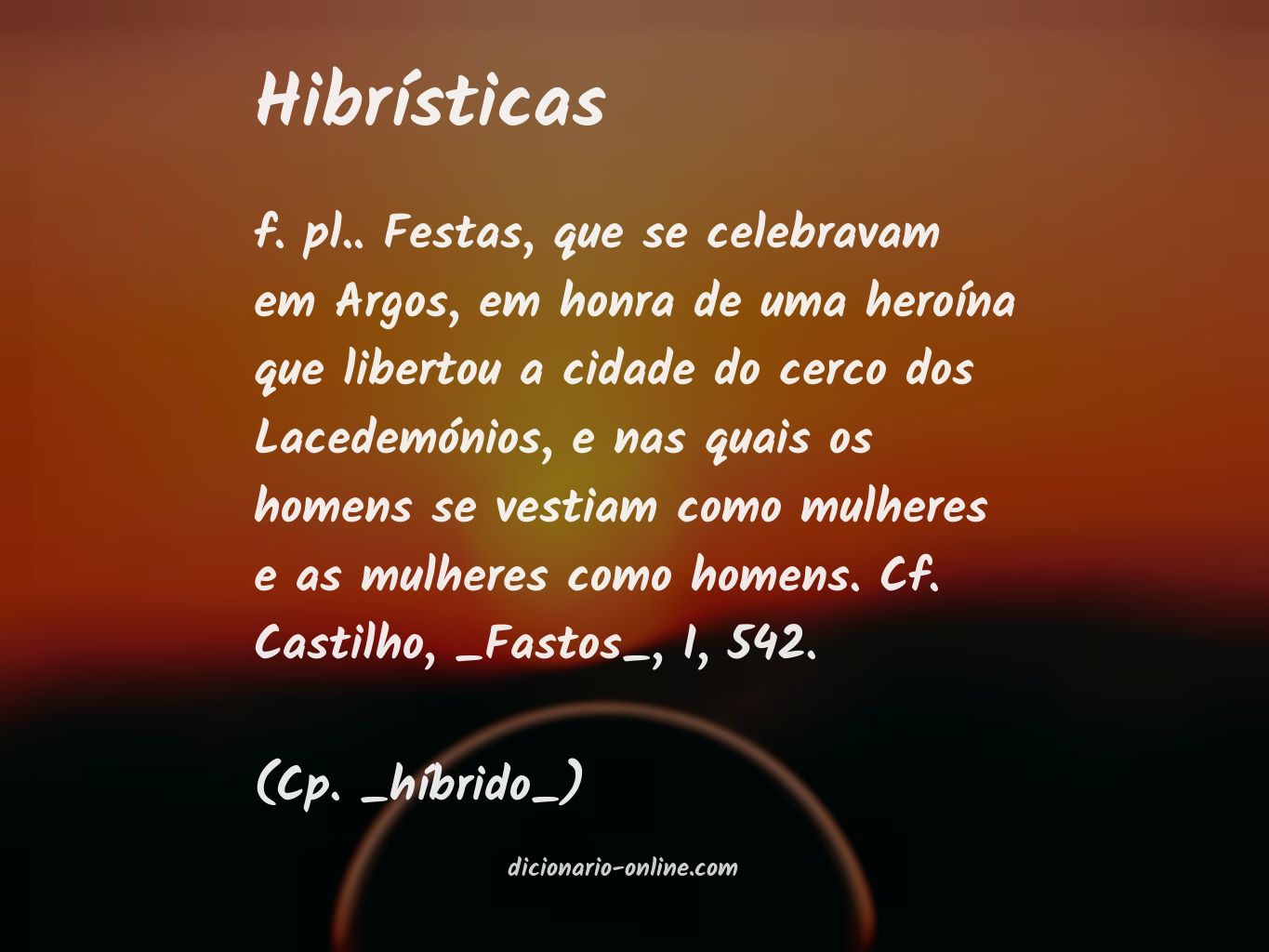 Significado de hibrísticas