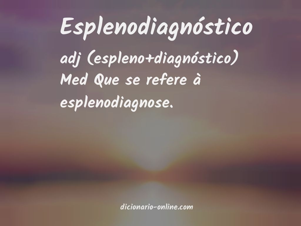 Significado de esplenodiagnóstico