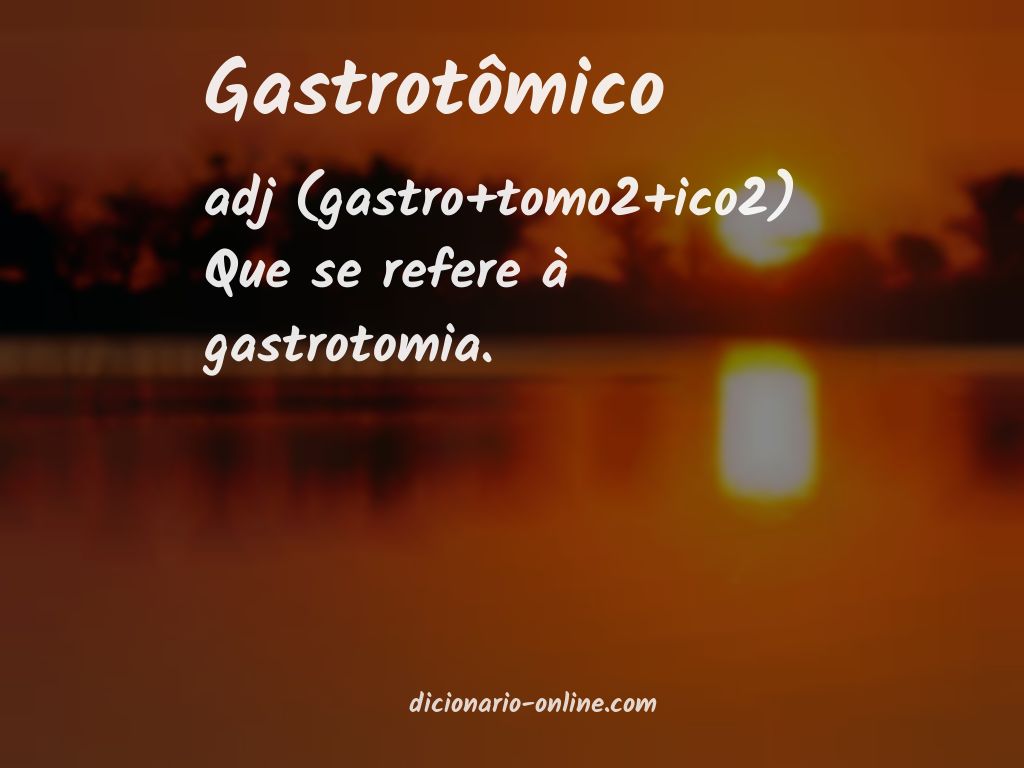 Significado de gastrotômico