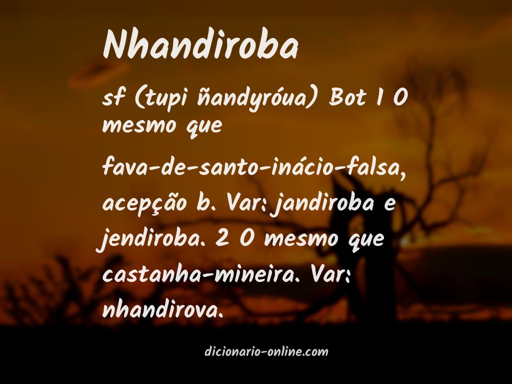 Significado de nhandiroba