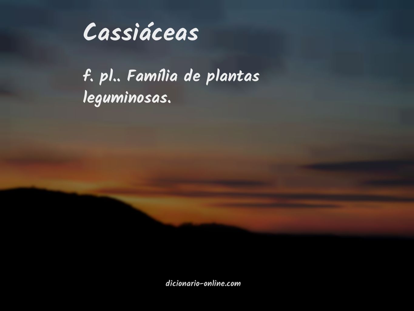 Significado de cassiáceas