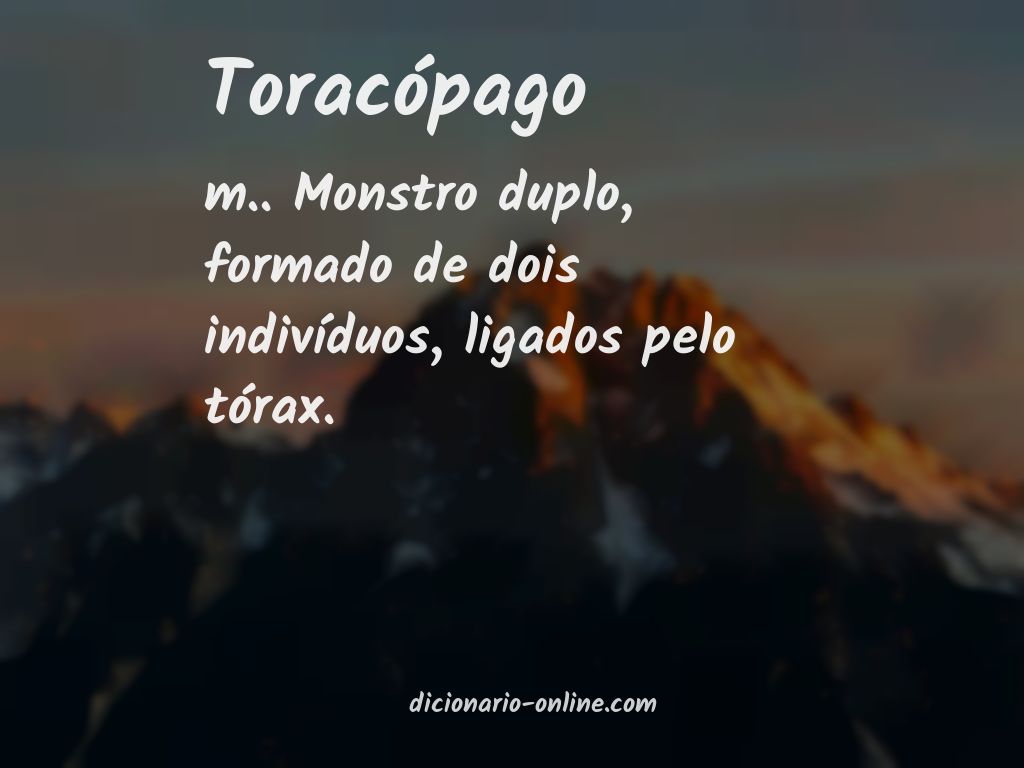 Significado de toracópago