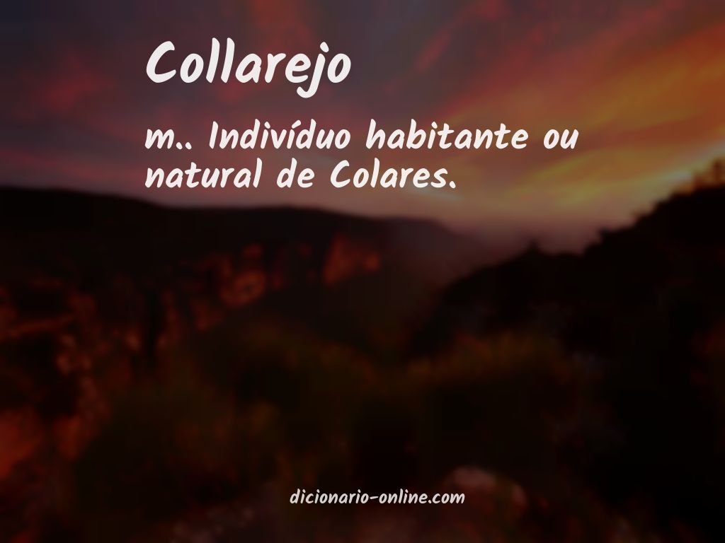 Significado de collarejo