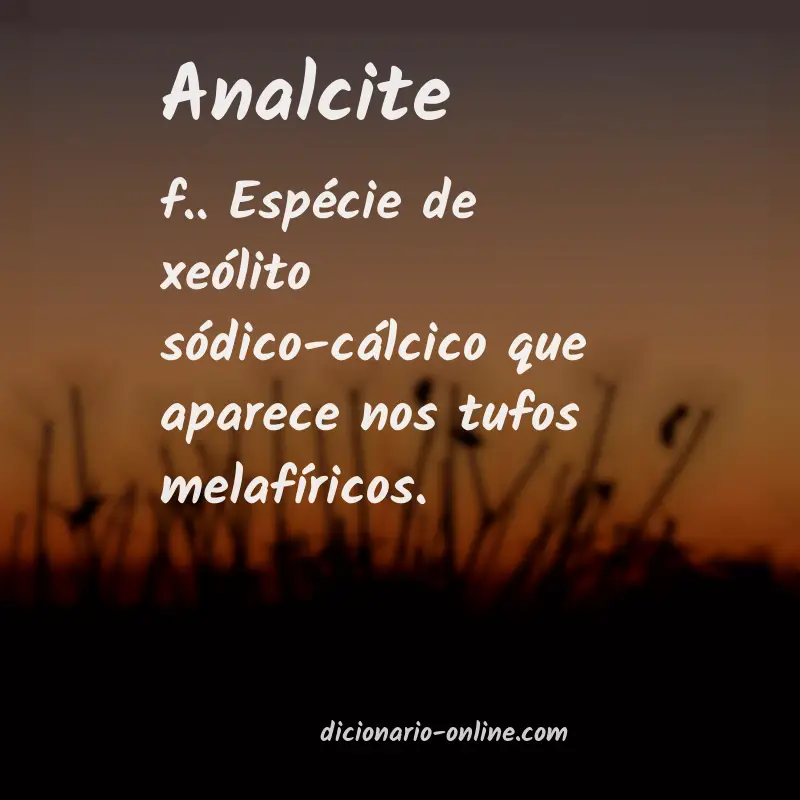 Significado de analcite