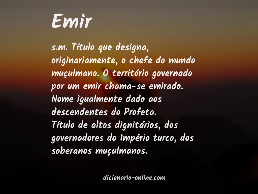 Significado de emir