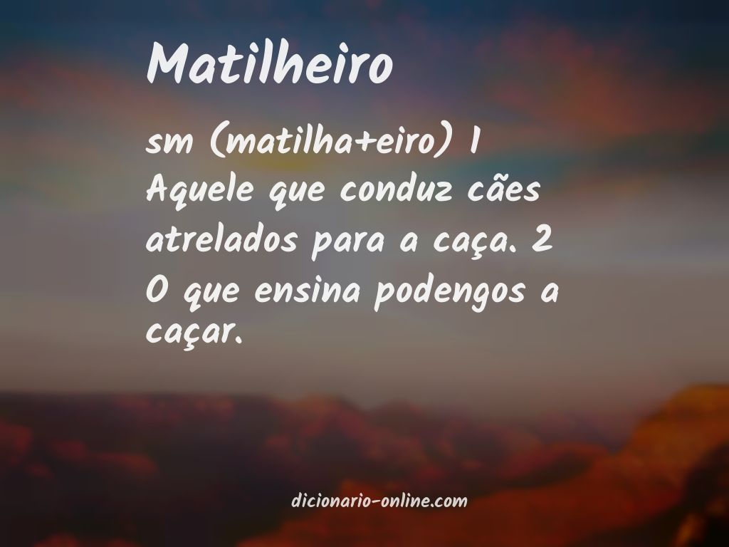 Significado de matilheiro