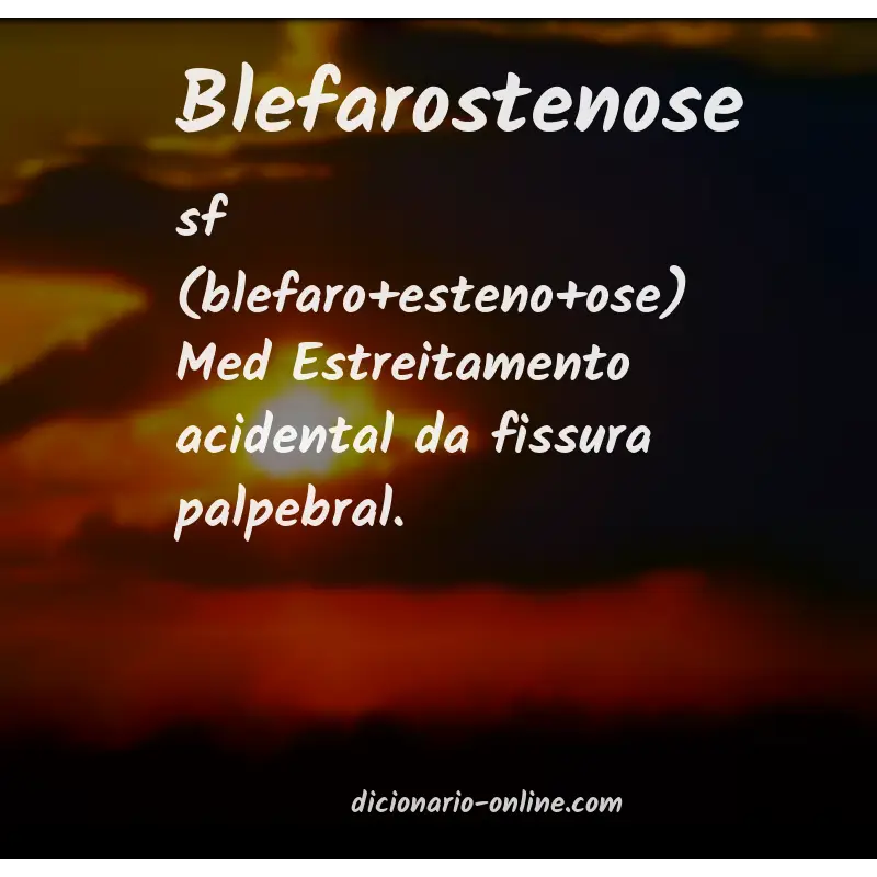 Significado de blefarostenose