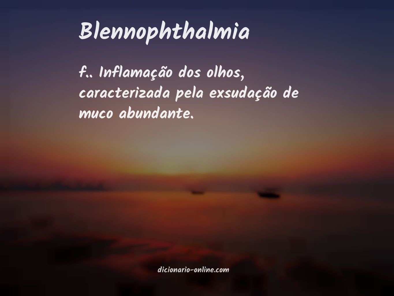 Significado de blennophthalmia