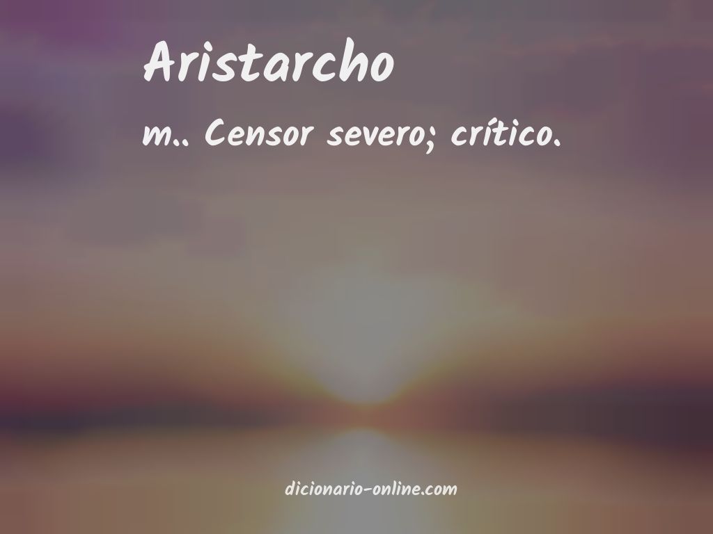 Significado de aristarcho