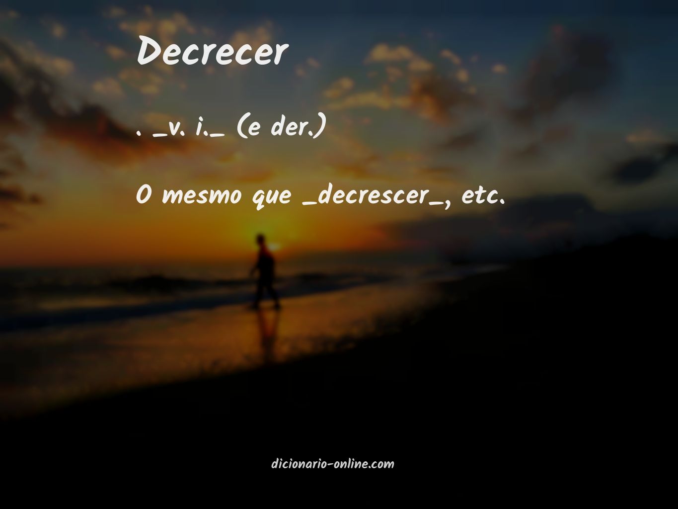 Significado de decrecer