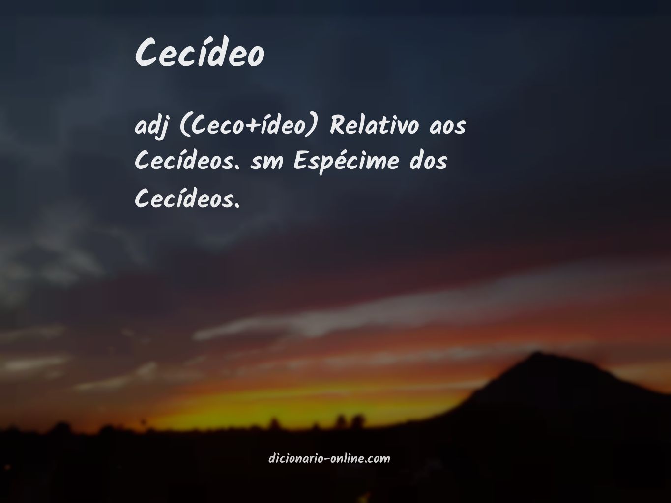 Significado de cecídeo