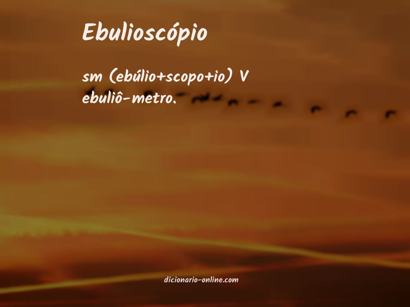 Significado de ebulioscópio