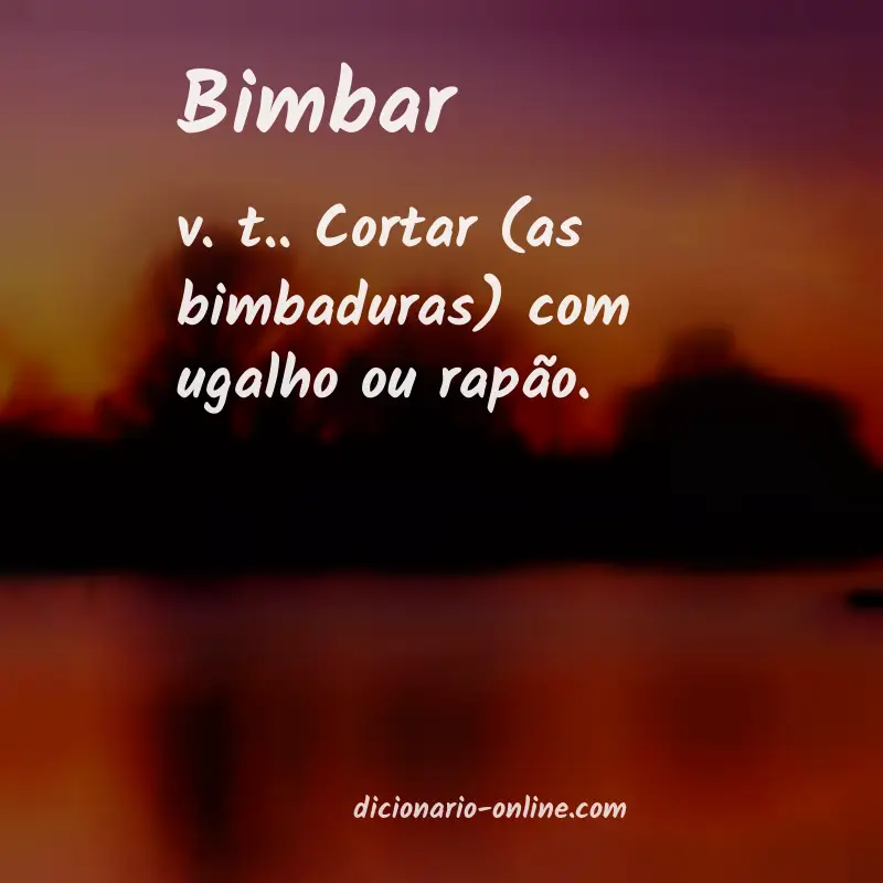 Significado de bimbar