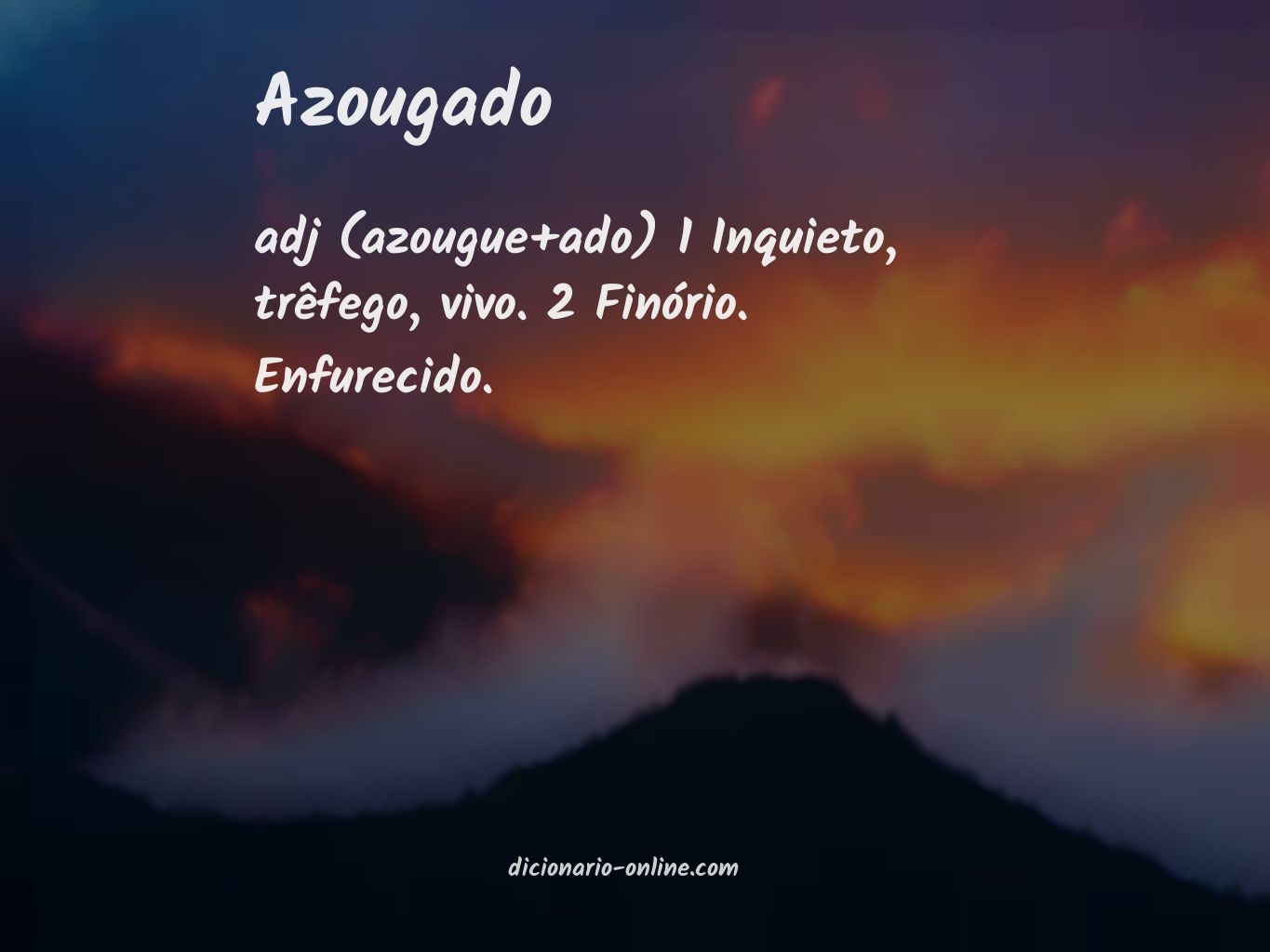 Significado de azougado