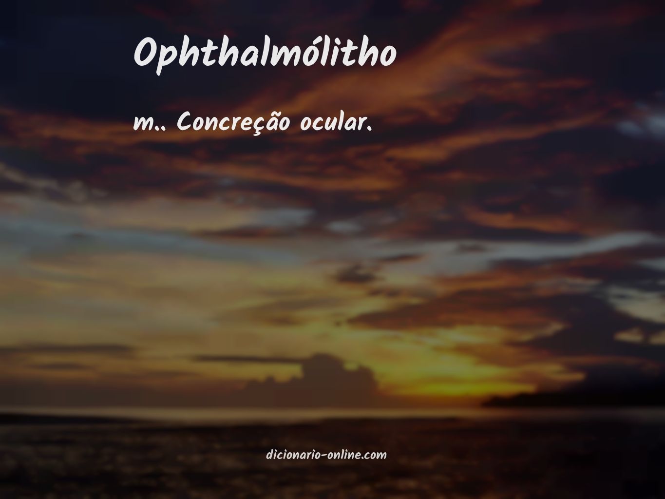 Significado de ophthalmólitho