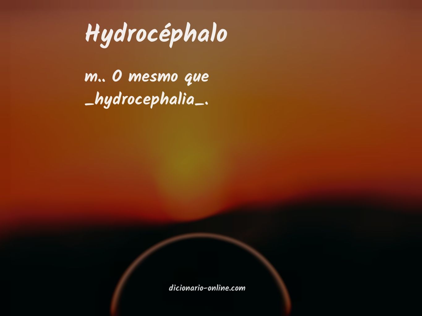 Significado de hydrocéphalo