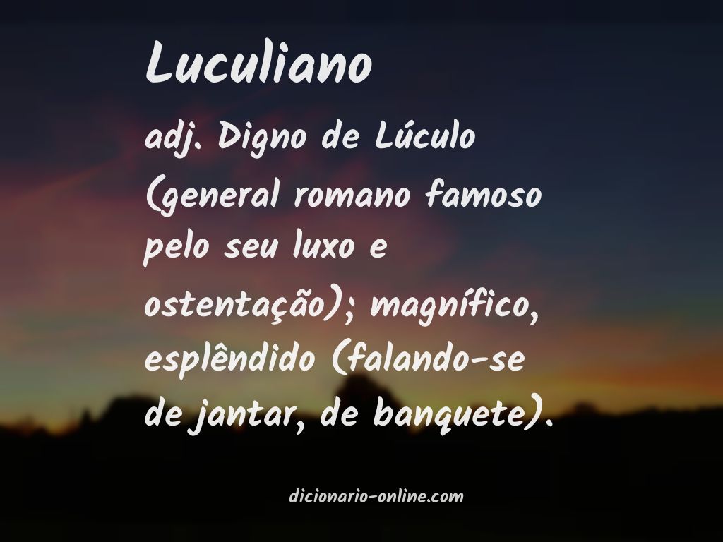 Significado de luculiano