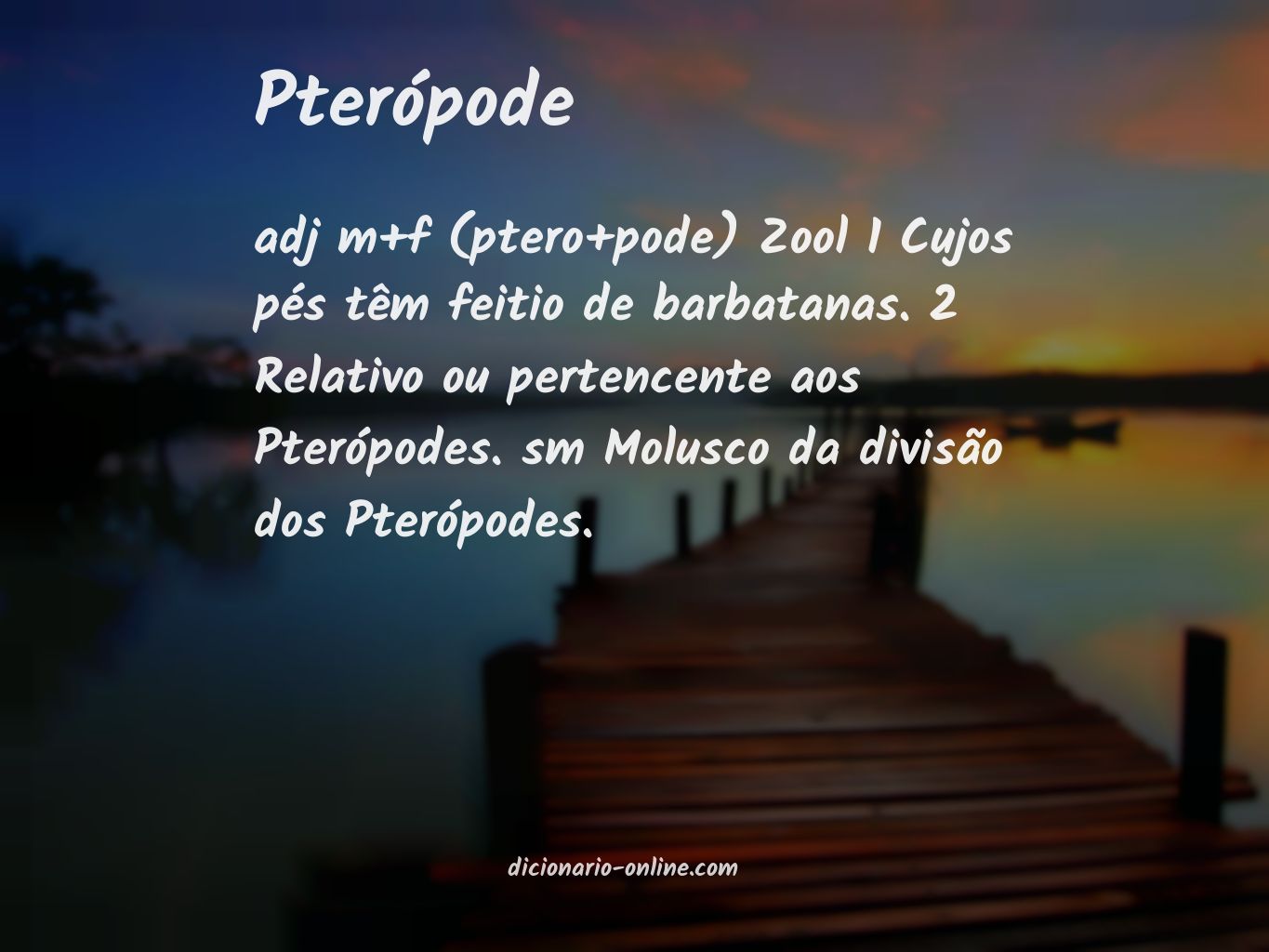 Significado de pterópode