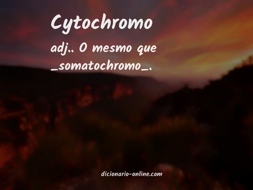 Significado de cytochromo