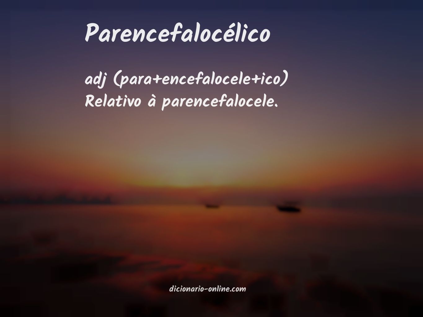 Significado de parencefalocélico