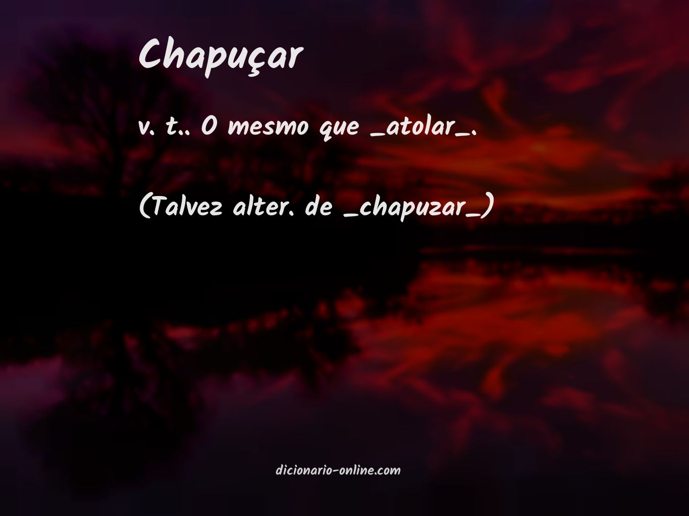 Significado de chapuçar