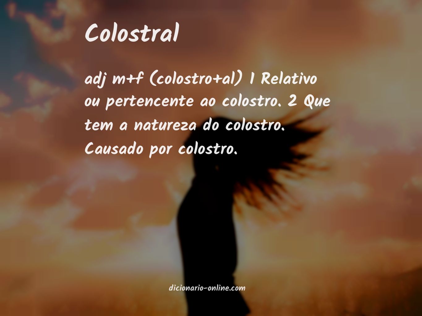 Significado de colostral