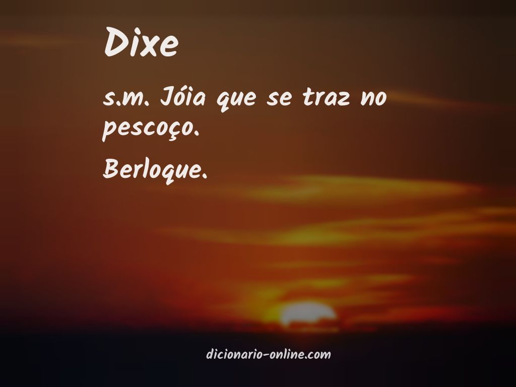 Significado de dixe