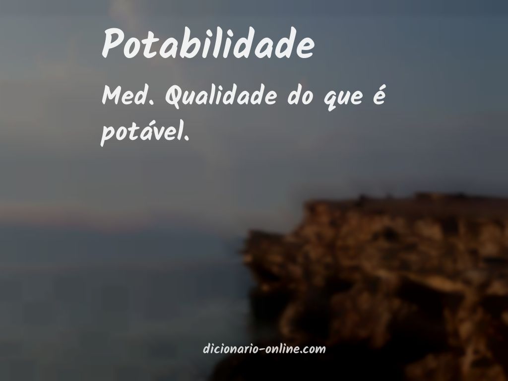 Significado de potabilidade