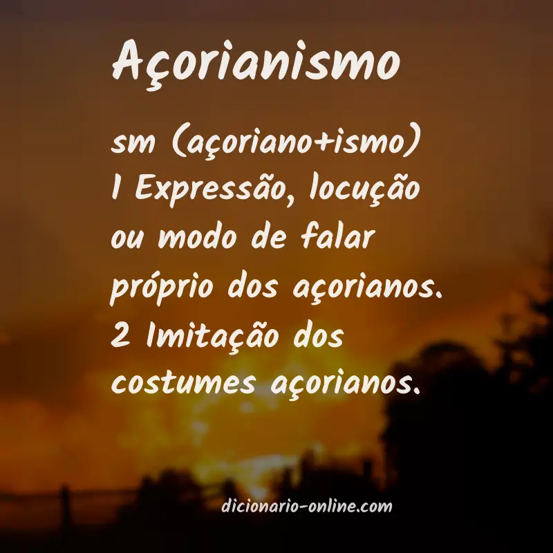 Significado de açorianismo