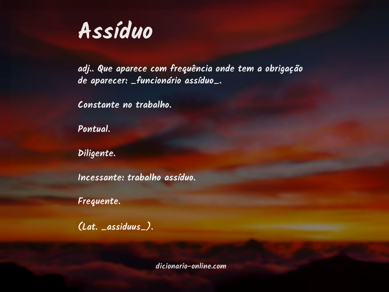 Significado de assíduo