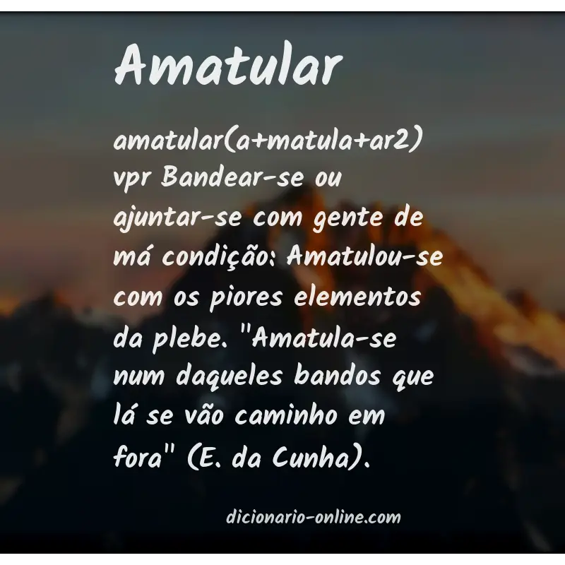 Significado de amatular