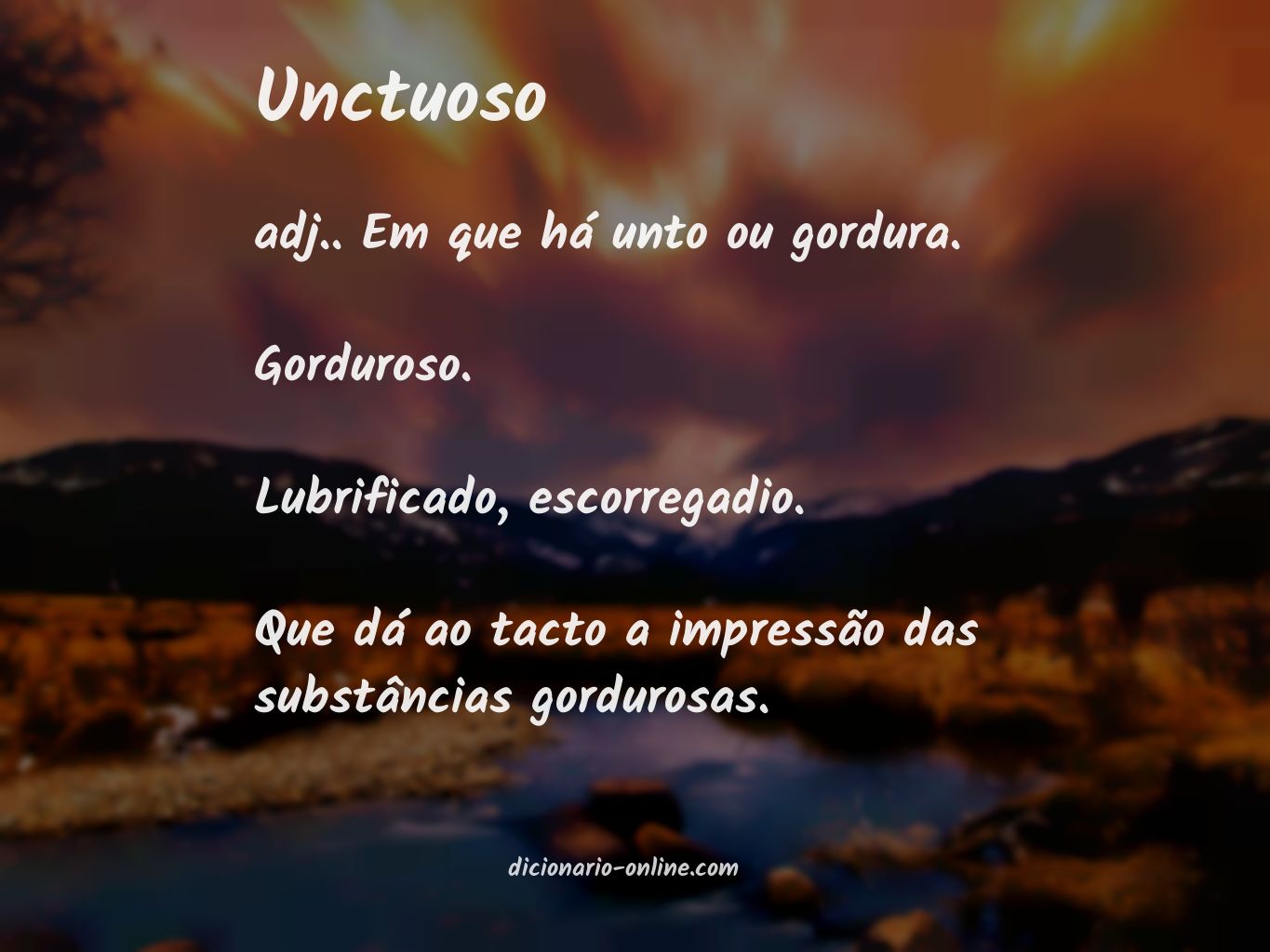 Significado de unctuoso